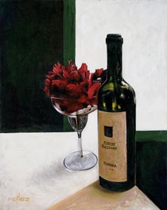 Wine & Flowers by Juan Perez