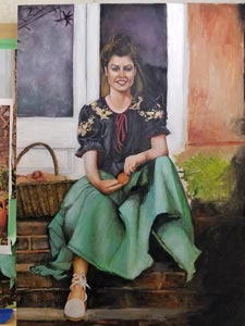Lady in Green by Juan Perez